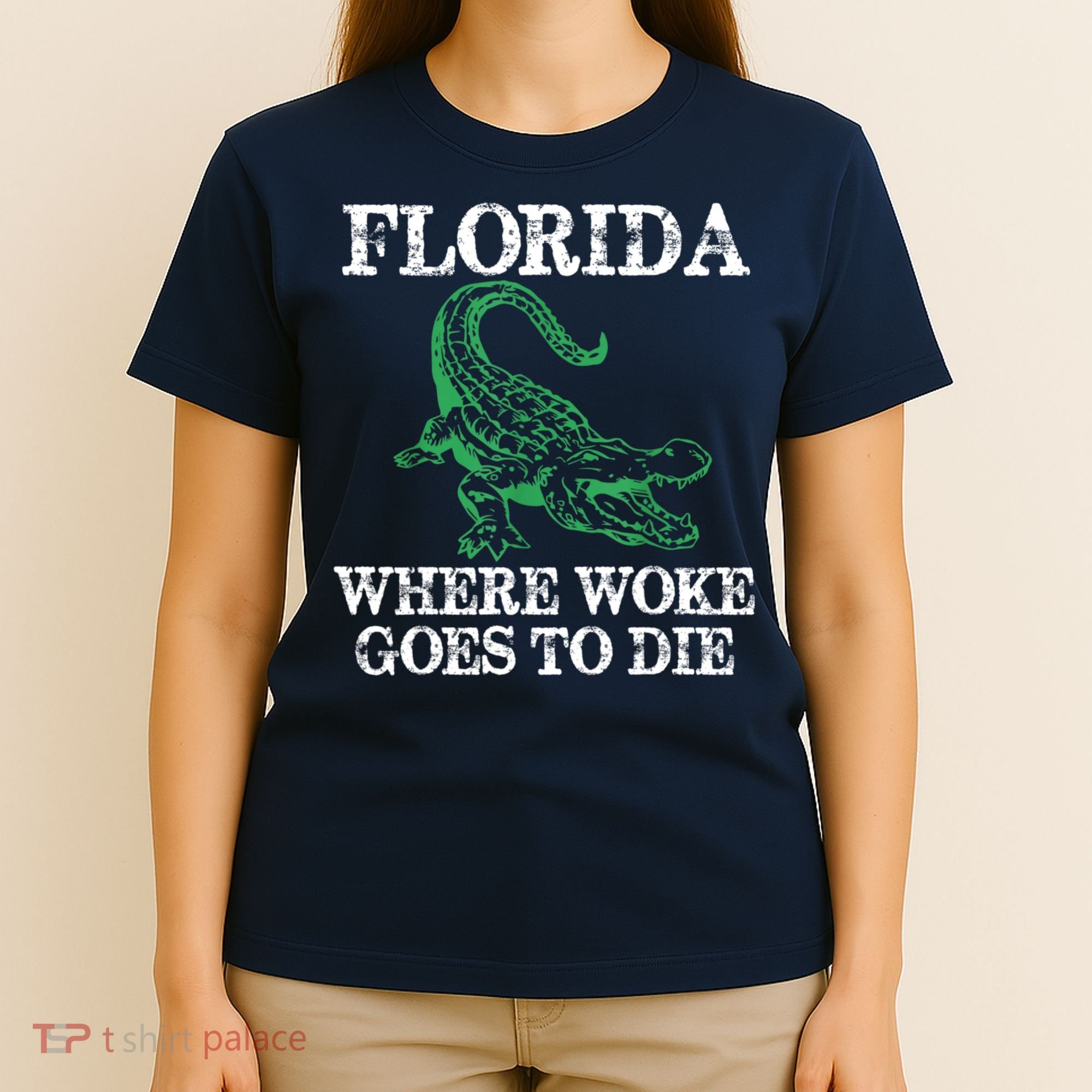 Florida Is Where Woke Goes To Die Crocodile Alligator T-Shirt