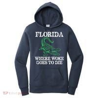 Florida Is Where Woke Goes To Die Crocodile Alligator Women's Hoodie thumb 0
