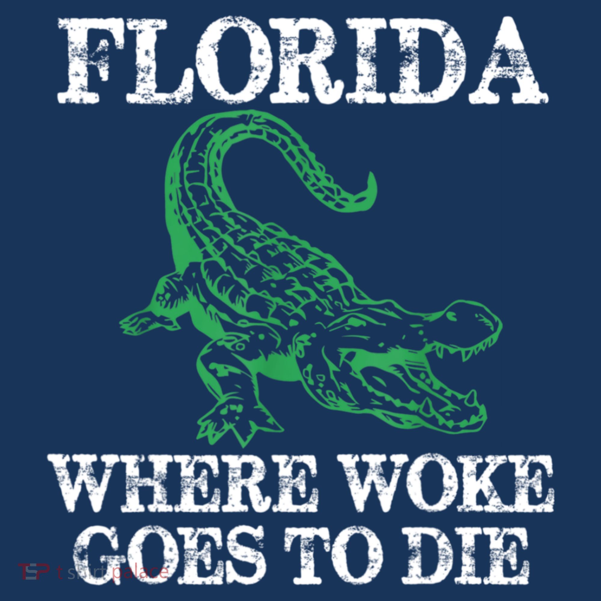 Florida Is Where Woke Goes To Die Crocodile Alligator Women's Tank Top