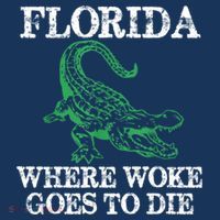 Florida Is Where Woke Goes To Die Crocodile Alligator Golf Towel thumb 3