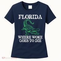 Florida Is Where Woke Goes To Die Crocodile Alligator Women's T-Shirt thumb 0
