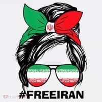 Free Iran Women Life Freedom Messy Bun Iranian Flag Women's Tank Top thumb 5