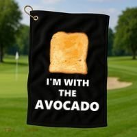 Fun Im With The Avocado Toast Halloween Costume Golf Towel thumb 1