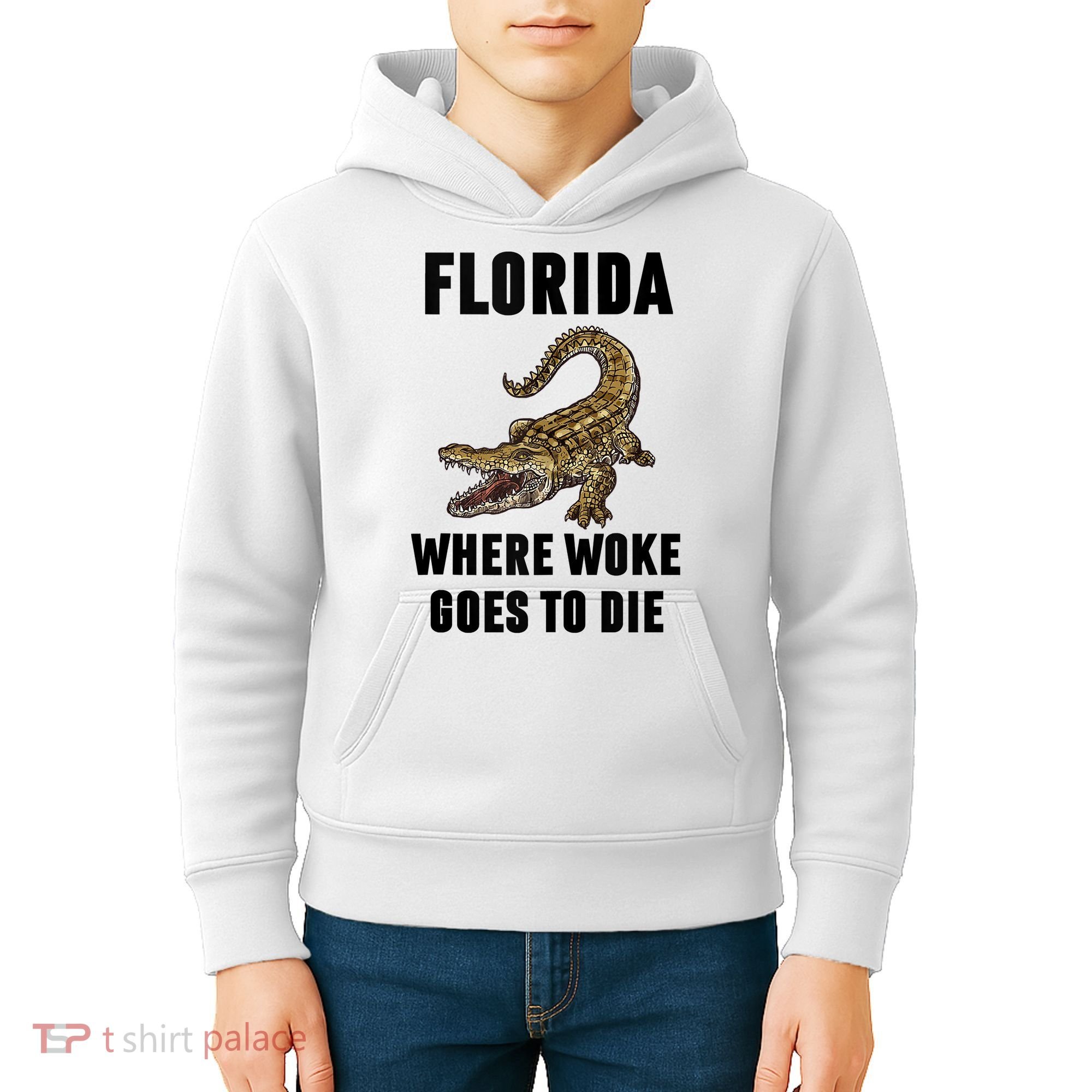 Florida Is Where Woke Goes To Die Funny Shirt Kids Hoodie