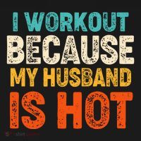 Funny I Workout Because My Husband Is Hot Visor thumb 3