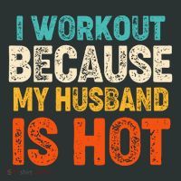 Funny I Workout Because My Husband Is Hot Sweatshirt thumb 2