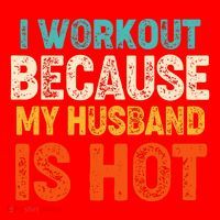 Funny I Workout Because My Husband Is Hot Santa Hat thumb 1