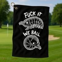 Fuck It We Ball Olafh Ace Golf Towel thumb 1