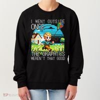 Funny I Went Outside Once The Graphics WerenT That Good Women's Sweatshirt thumb 0