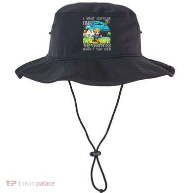 Funny I Went Outside Once The Graphics WerenT That Good Bucket Hat