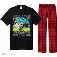 Funny I Went Outside Once The Graphics WerenT That Good Pajama Set thumb 0