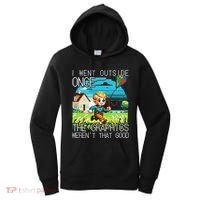 Funny I Went Outside Once The Graphics WerenT That Good Women's Hoodie thumb 0