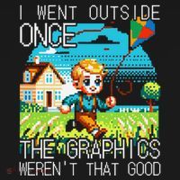 Funny I Went Outside Once The Graphics WerenT That Good Women's Hoodie thumb 2