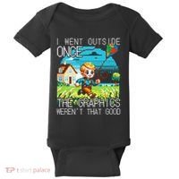 Funny I Went Outside Once The Graphics WerenT That Good Baby Bodysuit thumb 0