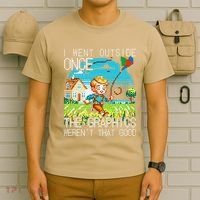 Funny I Went Outside Once The Graphics WerenT That Good T-Shirt thumb 6