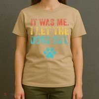Funny It Was Me I Let The Dogs Out Vintage Retro Dog Lover T-Shirt thumb 4