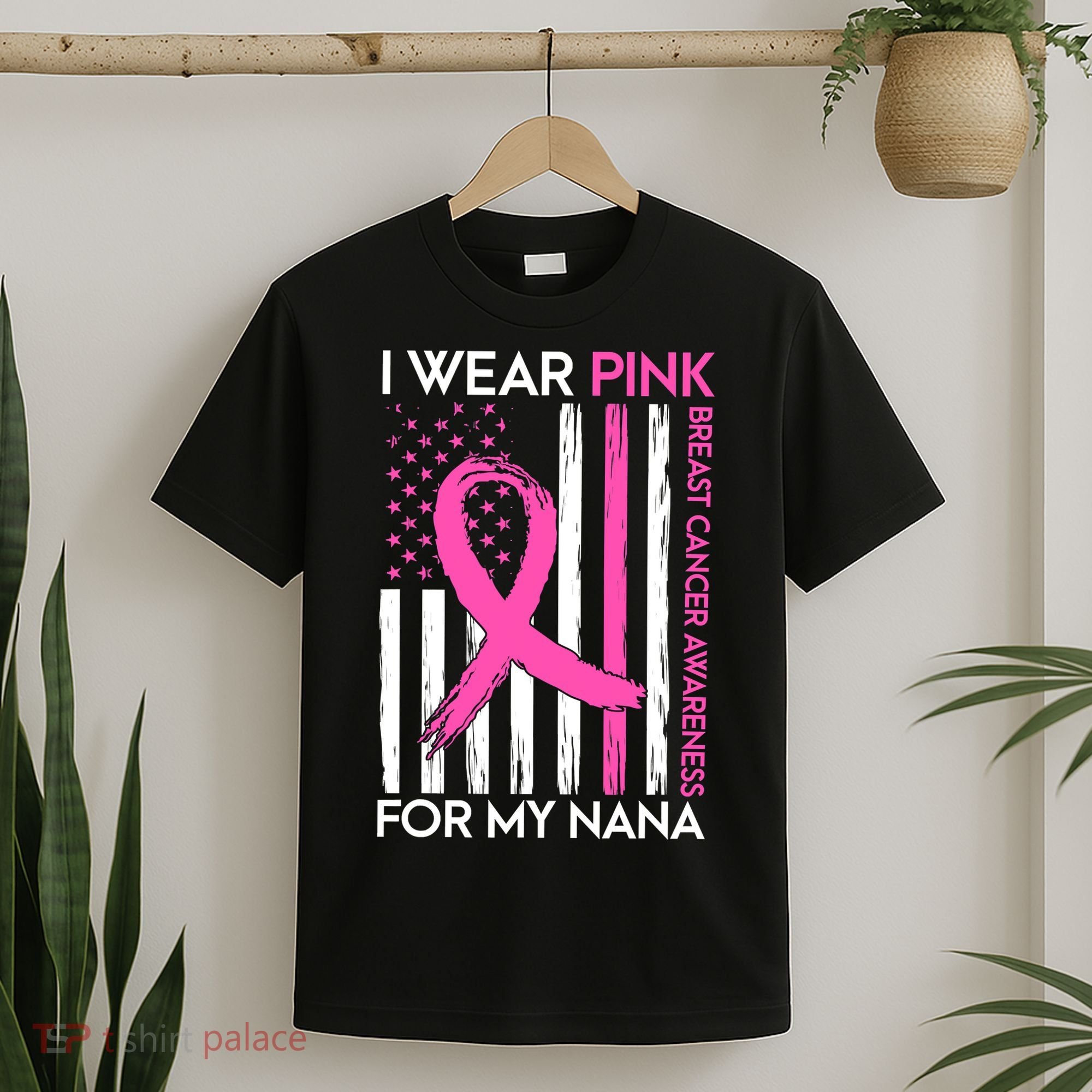 Funny I Wear Pink For My Nana Breast Cancer Awareness T-Shirt