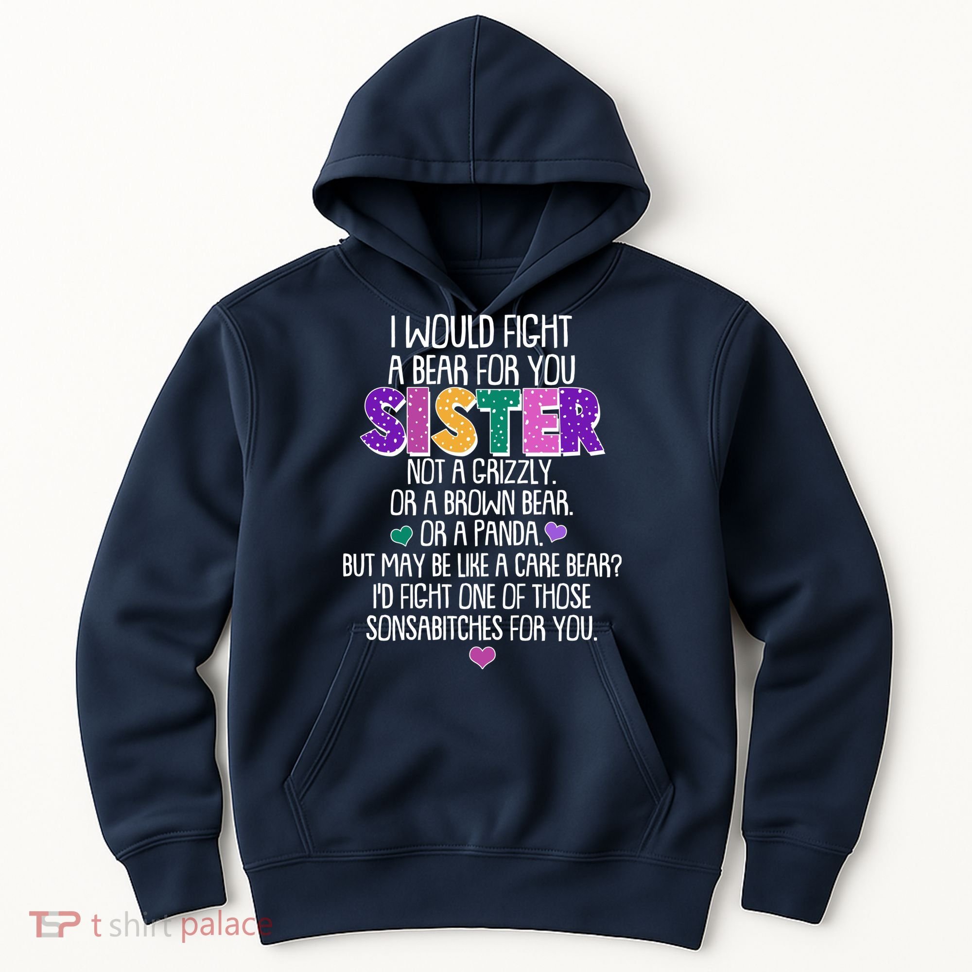 Funny I Would Fight A Bear For You Sister Hoodie