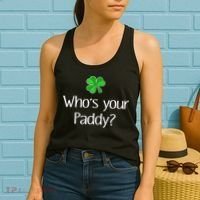 Funny Irish Whose Your Paddy St Patricks Gift Women's Tank Top thumb 2