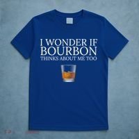 Funny I Wonder If Bourbon Thinks About Me Too Gift T-Shirt thumb 5