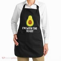 Funny Im With The Toast Avocado Halloween Couples Costumes Apron thumb 2