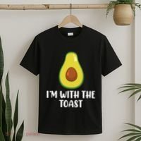 Funny Im With The Toast Avocado Halloween Couples Costumes T-Shirt thumb 2