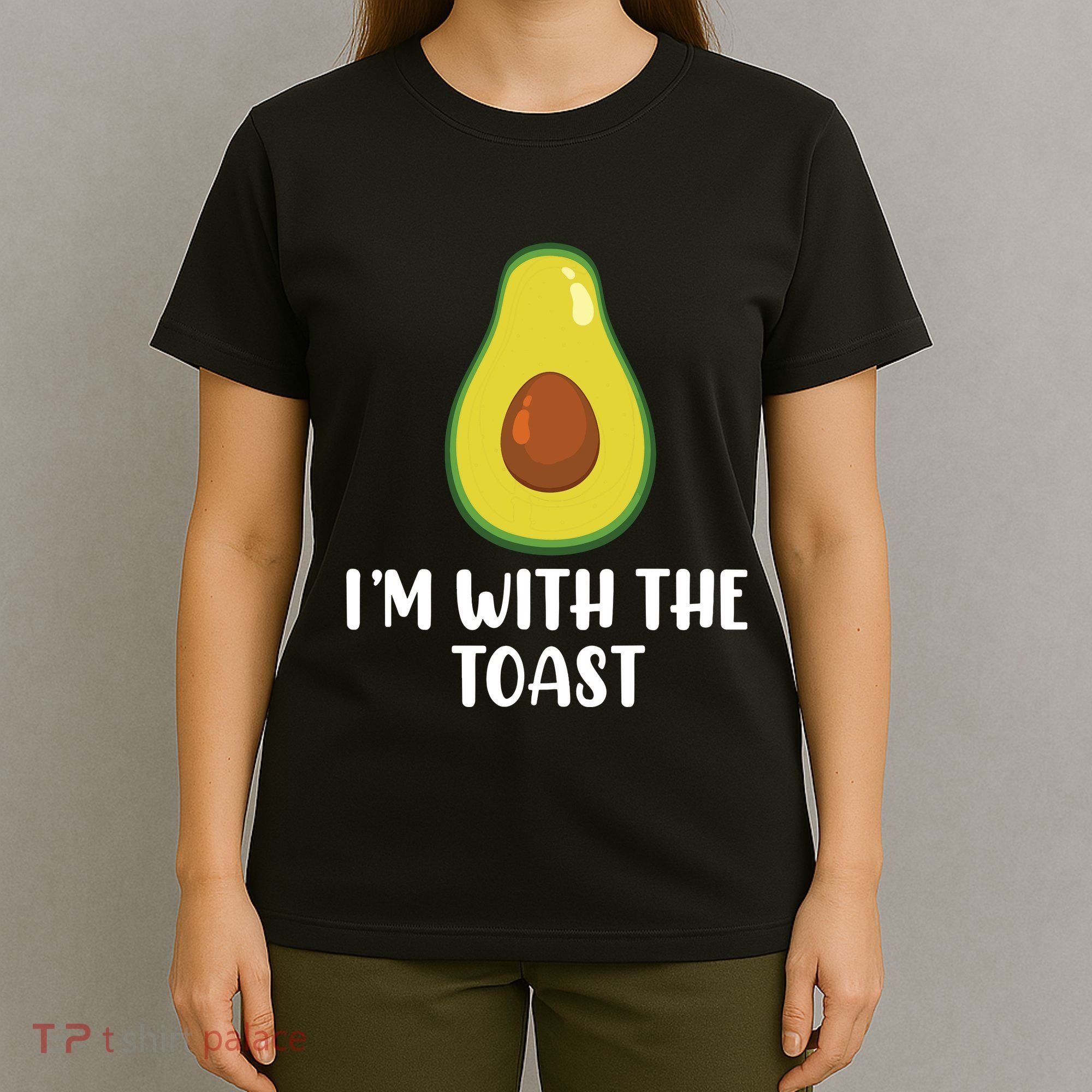Funny Im With The Toast Avocado Halloween Couples Costumes T-Shirt