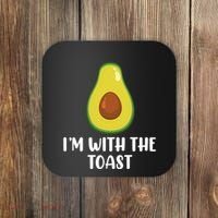 Funny Im With The Toast Avocado Halloween Couples Costumes Coaster thumb 0