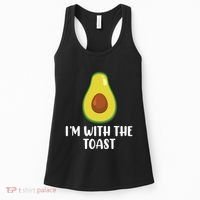 Funny Im With The Toast Avocado Halloween Couples Costumes Women's Tank Top thumb 0