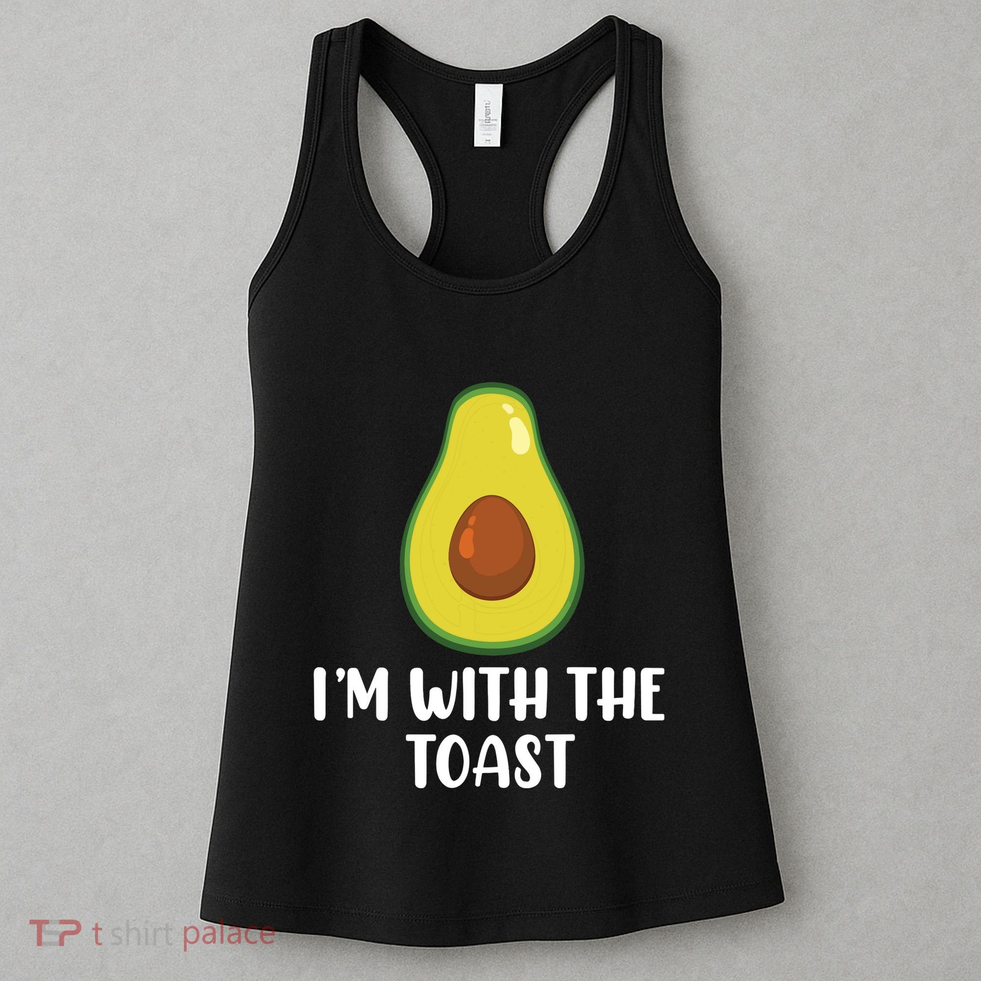 Funny Im With The Toast Avocado Halloween Couples Costumes Women's Tank Top