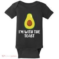Funny Im With The Toast Avocado Halloween Couples Costumes Baby Bodysuit thumb 0