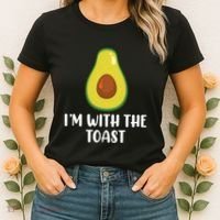 Funny Im With The Toast Avocado Halloween Couples Costumes Women's T-Shirt thumb 2