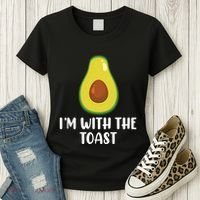 Funny Im With The Toast Avocado Halloween Couples Costumes Women's T-Shirt thumb 3