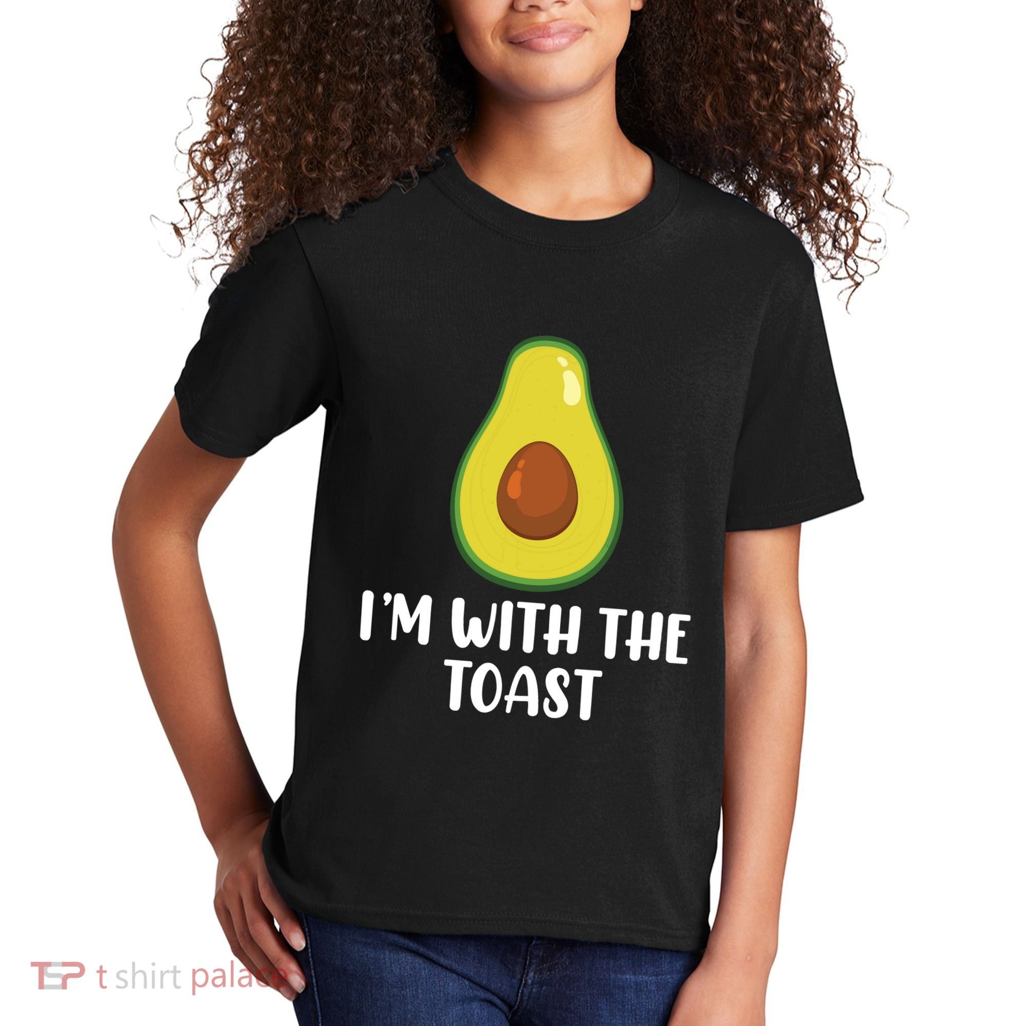 Funny Im With The Toast Avocado Halloween Couples Costumes Kids T-Shirt