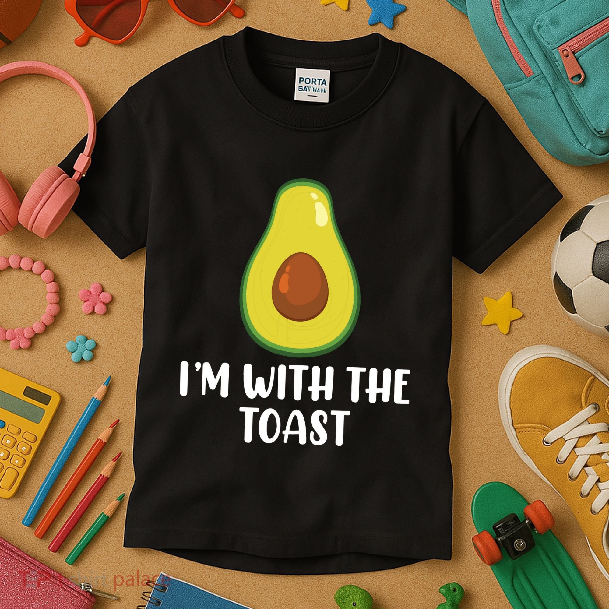 Funny Im With The Toast Avocado Halloween Couples Costumes Kids T-Shirt