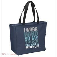 Funny I Work Hard So My Truck Can Have A Better Life Tote Bag thumb 2