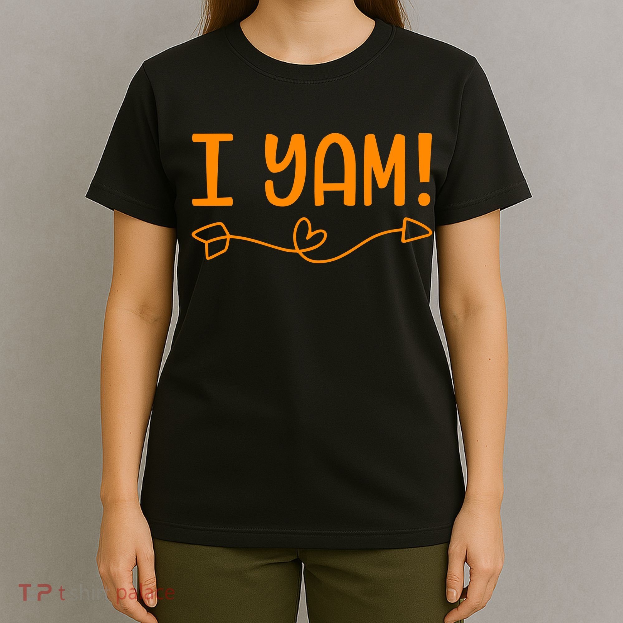 Funny I Yam Sweet Potato For Matching Thanksgiving Costume T-Shirt