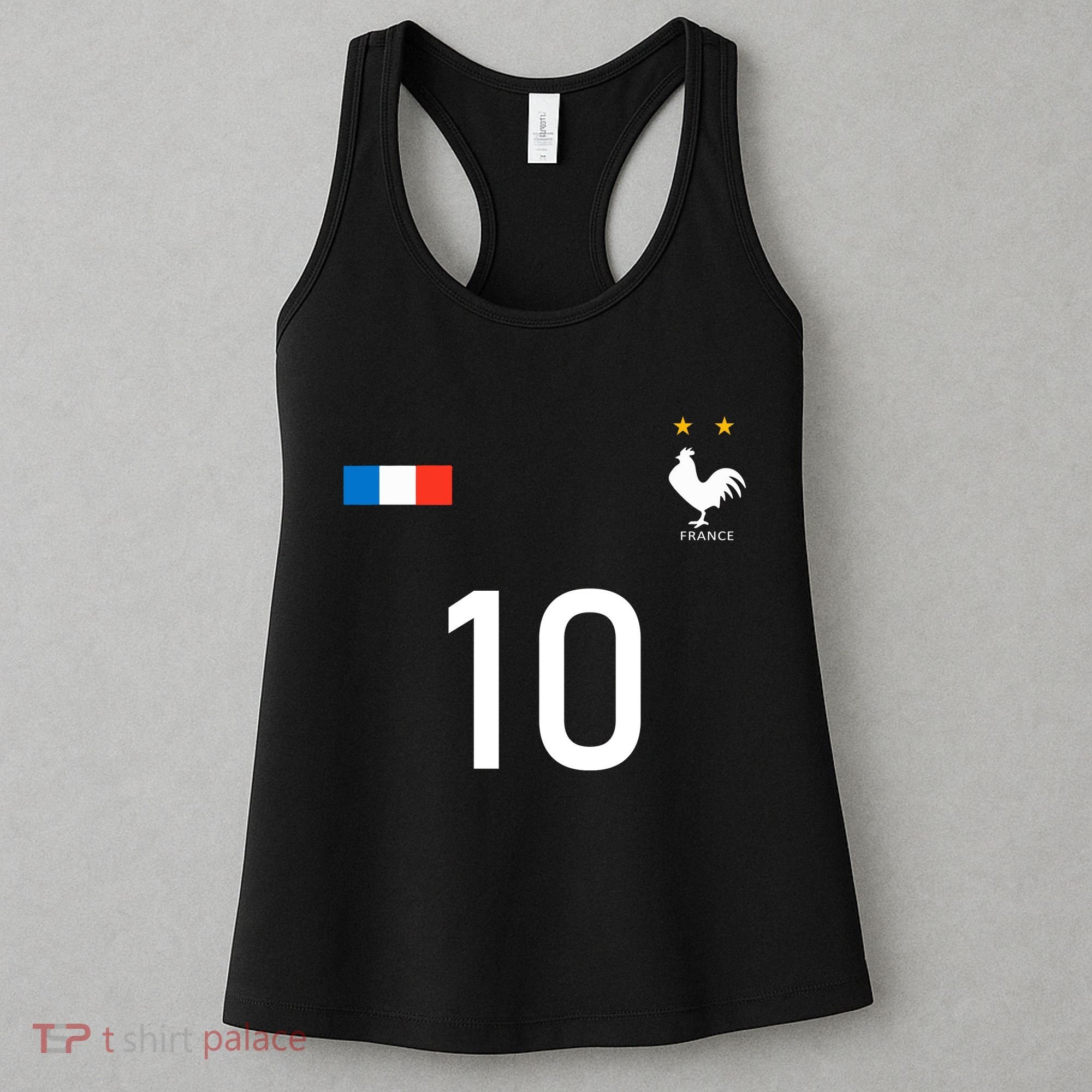 France Jersey 10 French Football Soccer Women's Tank Top