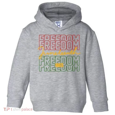 Freedom Juneteenth 1865 Toddler Hoodie