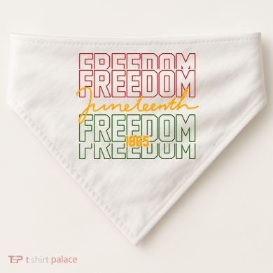 Freedom Juneteenth 1865 USA-Made Doggie Bandana