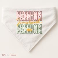 Freedom Juneteenth 1865 USA-Made Doggie Bandana thumb 0