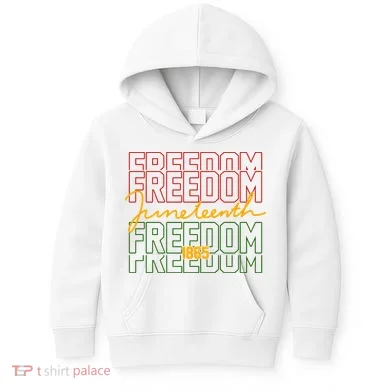 Freedom Juneteenth 1865 Kids Hoodie