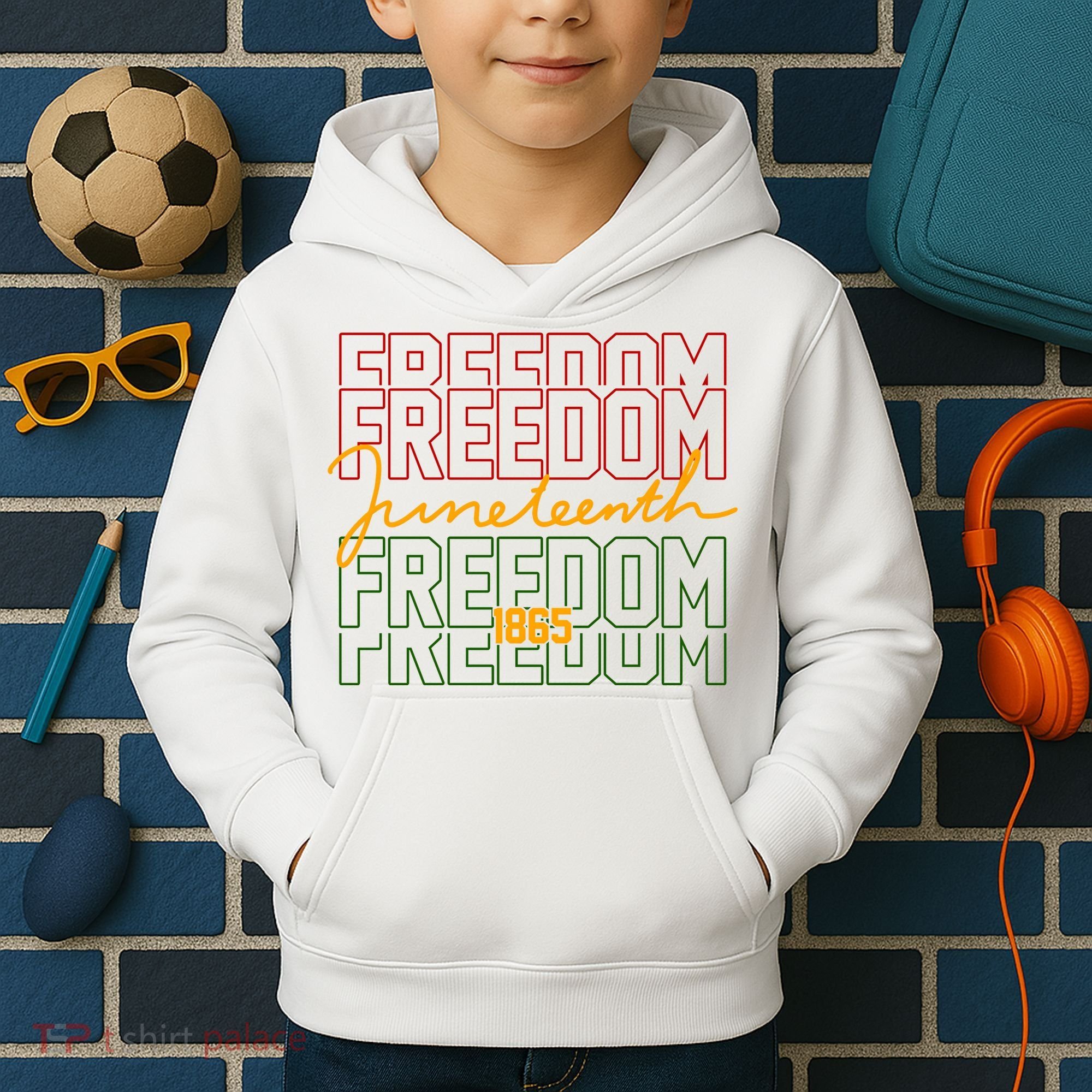 Freedom Juneteenth 1865 Kids Hoodie