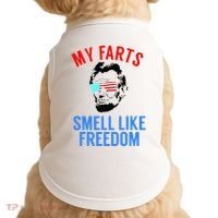 Funny July 4th Party Funny Abe Lincoln Doggie Tank thumb 0