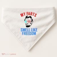 Funny July 4th Party Funny Abe Lincoln USA-Made Doggie Bandana thumb 0