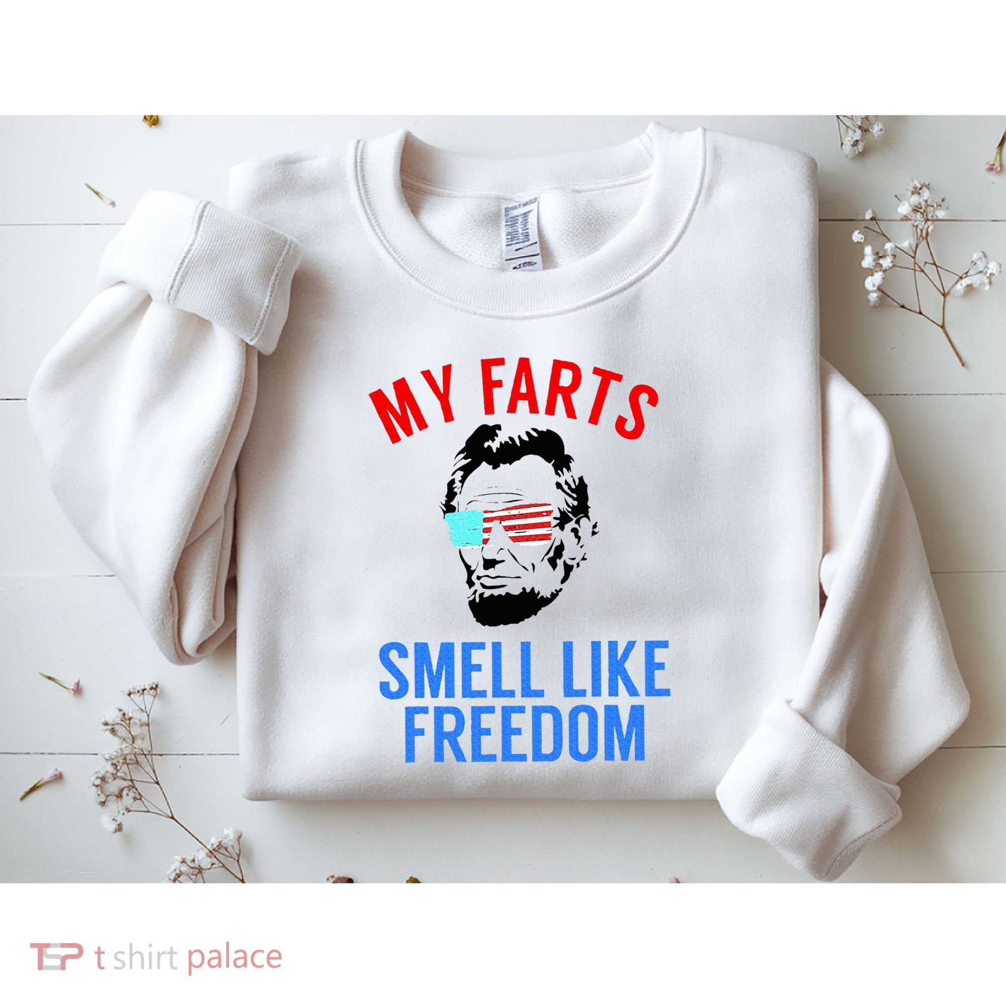 Funny July 4th Party Funny Abe Lincoln Sweatshirt
