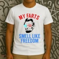 Funny July 4th Party Funny Abe Lincoln T-Shirt thumb 3