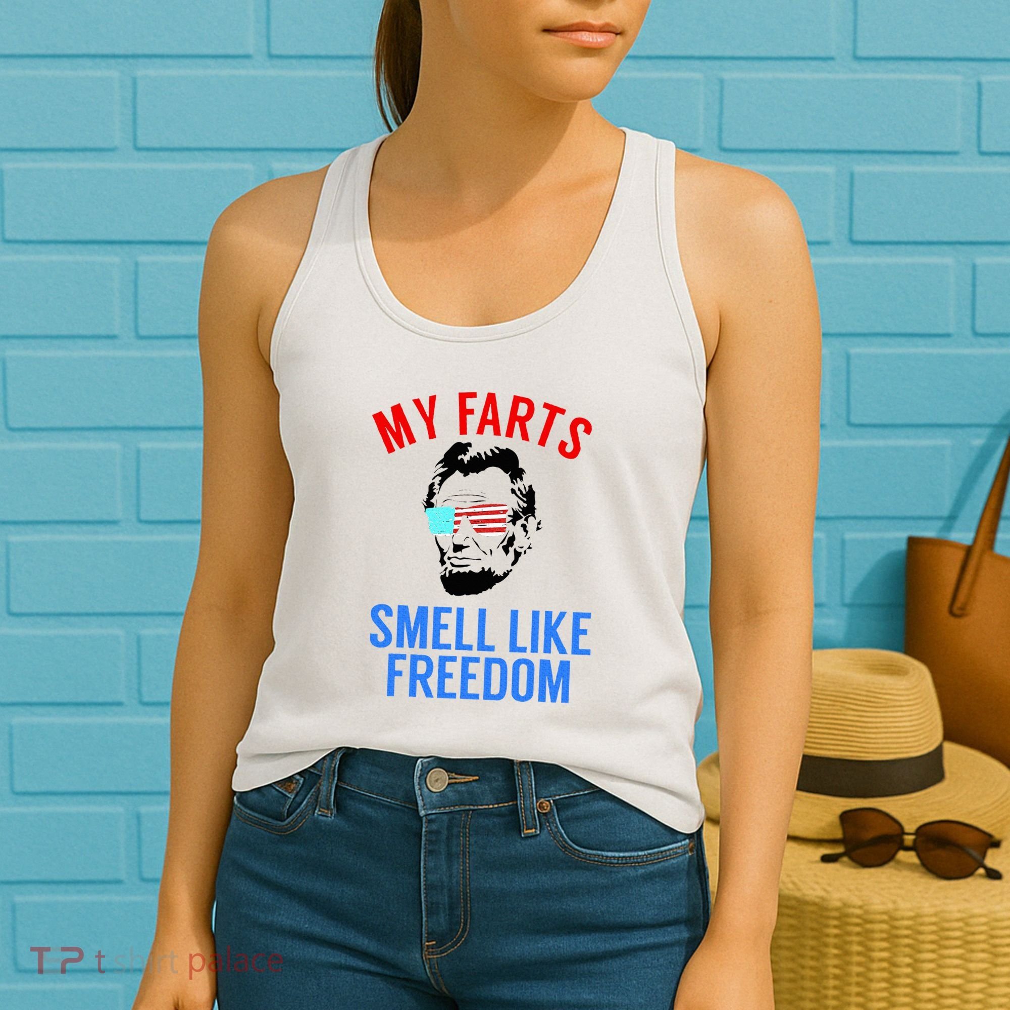 Funny July 4th Party Funny Abe Lincoln Women's Tank Top