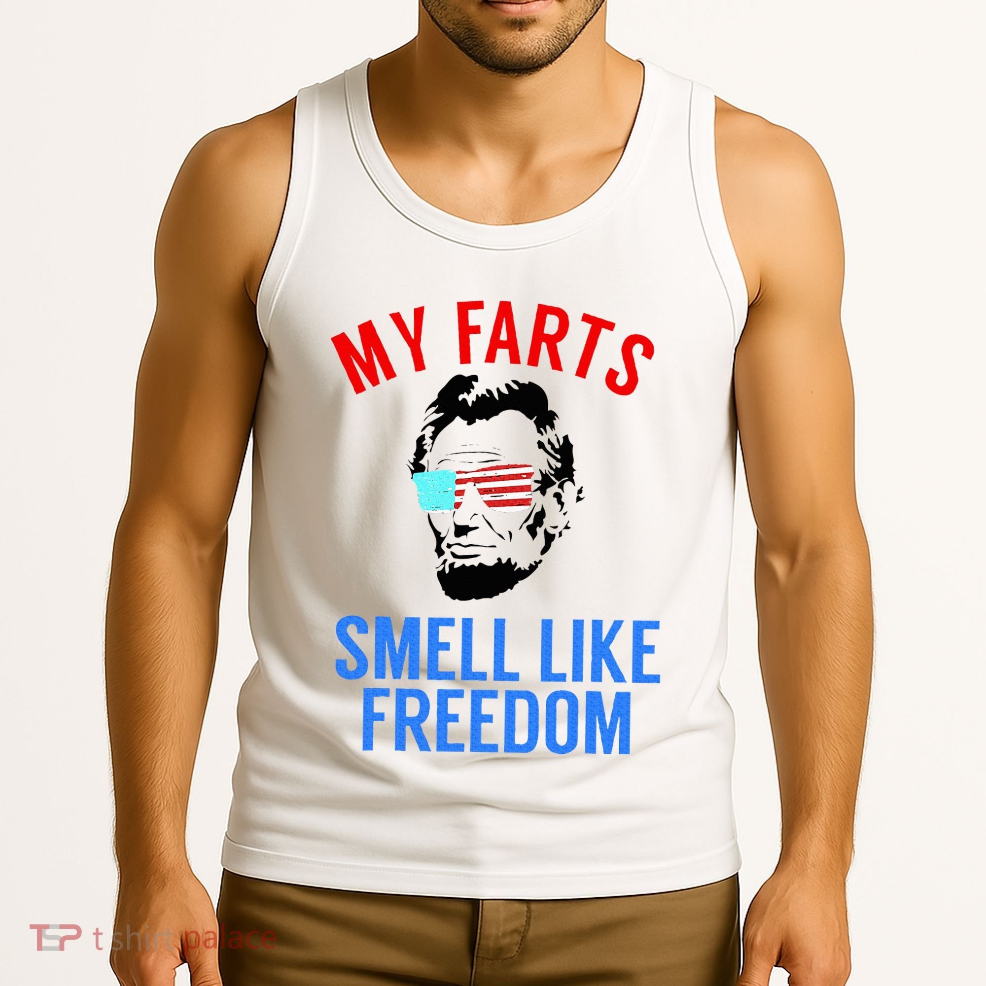 Funny July 4th Party Funny Abe Lincoln Tank Top