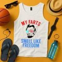 Funny July 4th Party Funny Abe Lincoln Tank Top thumb 4